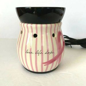 Scentsy warmer Love Life Hope Breast cancer Awareness Full Size